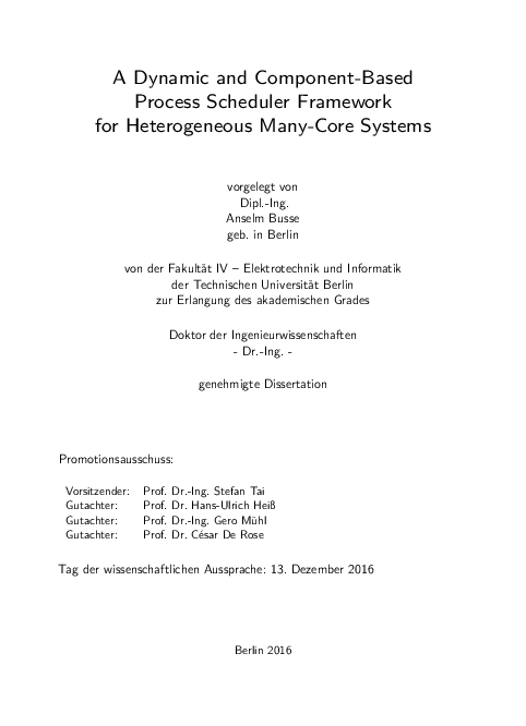 (PDF) A dynamic and component-based process scheduler framework for ...