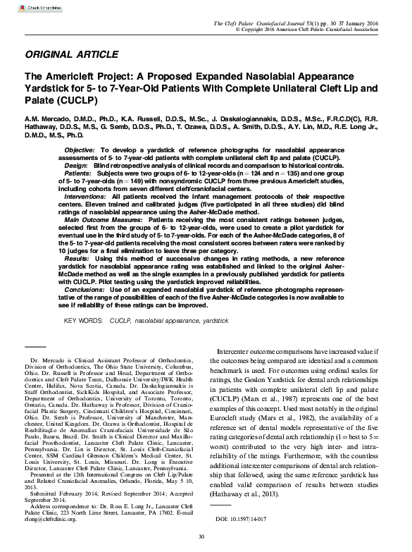 (PDF) The Americleft Project: A Proposed Expanded Nasolabial Appearance ...