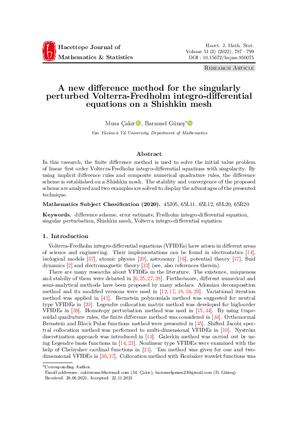 (PDF) A New Difference Method for the Singularly Perturbed Volterra ...