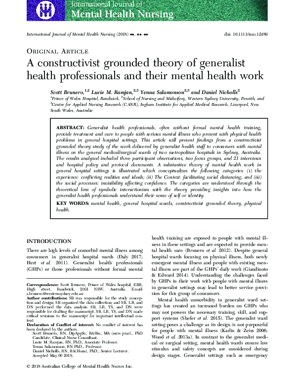 (PDF) A constructivist grounded theory of generalist health ...