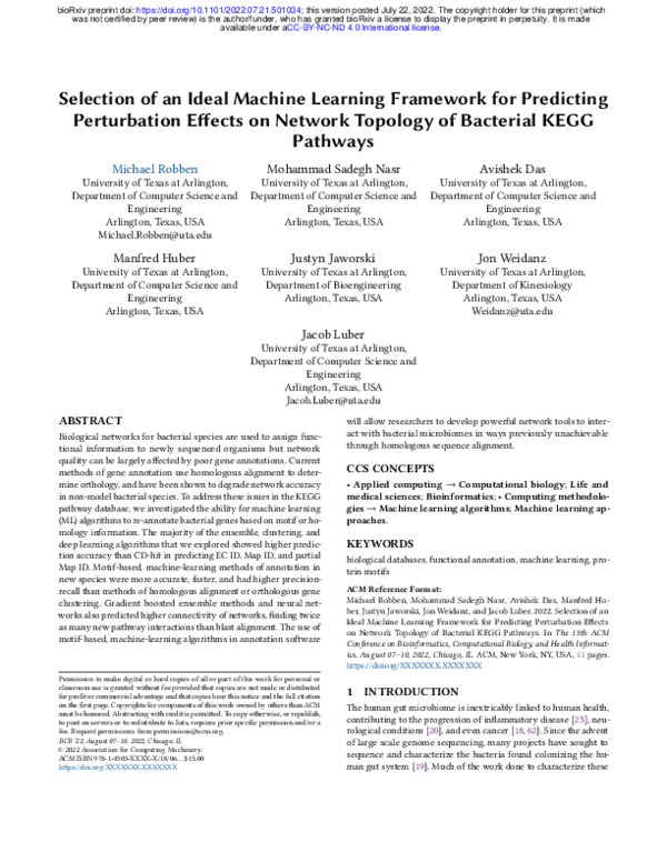 (PDF) Selection of an Ideal Machine Learning Framework for Predicting ...