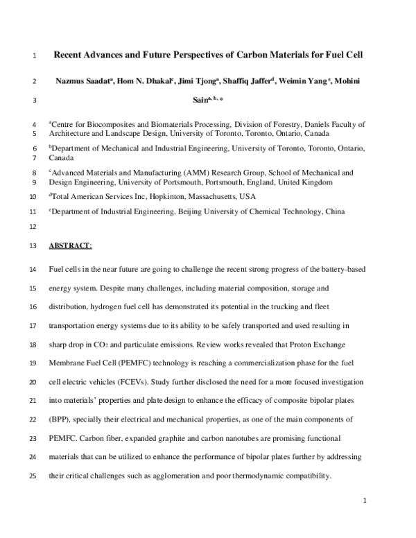 (PDF) Recent advances and future perspectives of carbon materials for ...