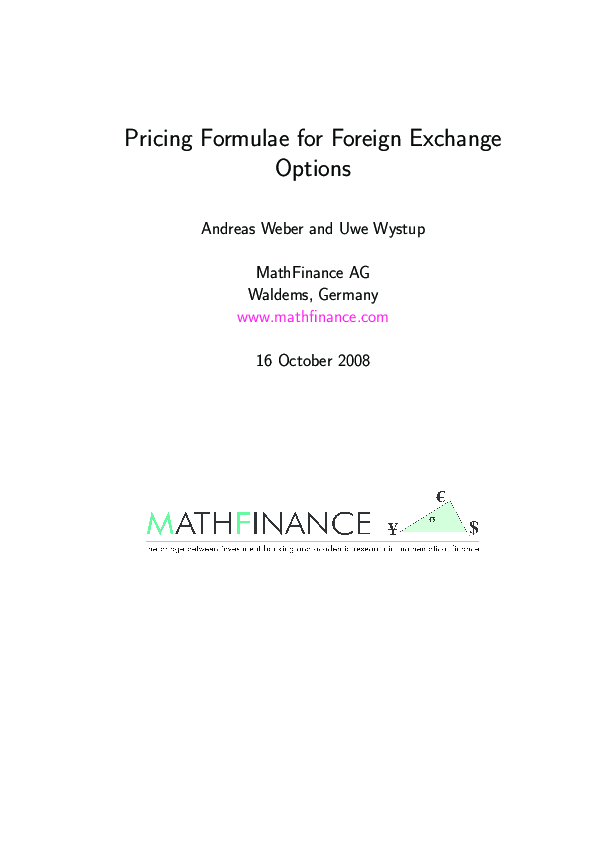 MATHEMATICAL METHODS FOR FOREIGN EXCHANGE A FINANCIAL ENGINEER S APPROACH visual data 8