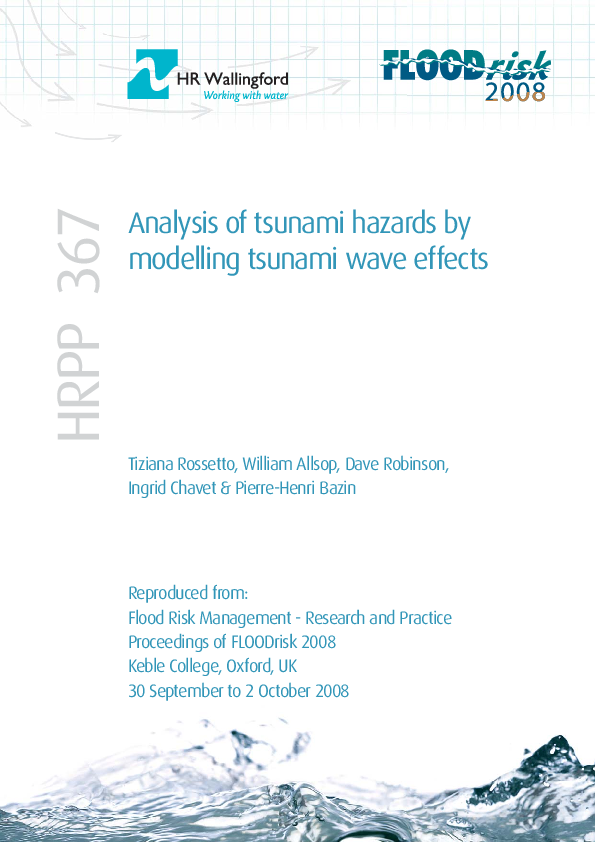 (PDF) Analysis of tsunami hazards by modelling tsunami wave effects