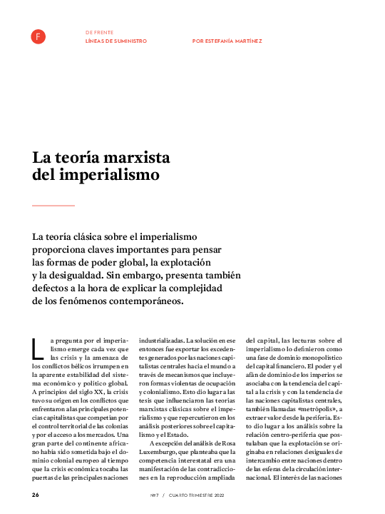 (PDF) La teoria marxista del imperialismo