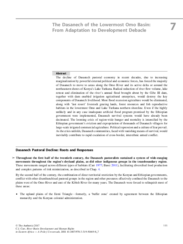 (PDF) The Dasanech of the Lowermost Omo Basin: From Adaptation to ...