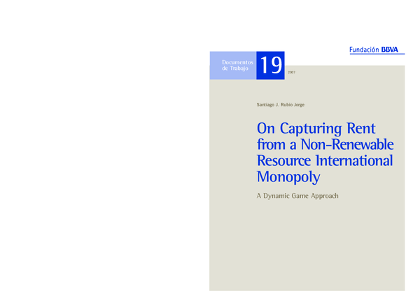 (PDF) On Capturing Rent from a Non-Renewable Resource International ...