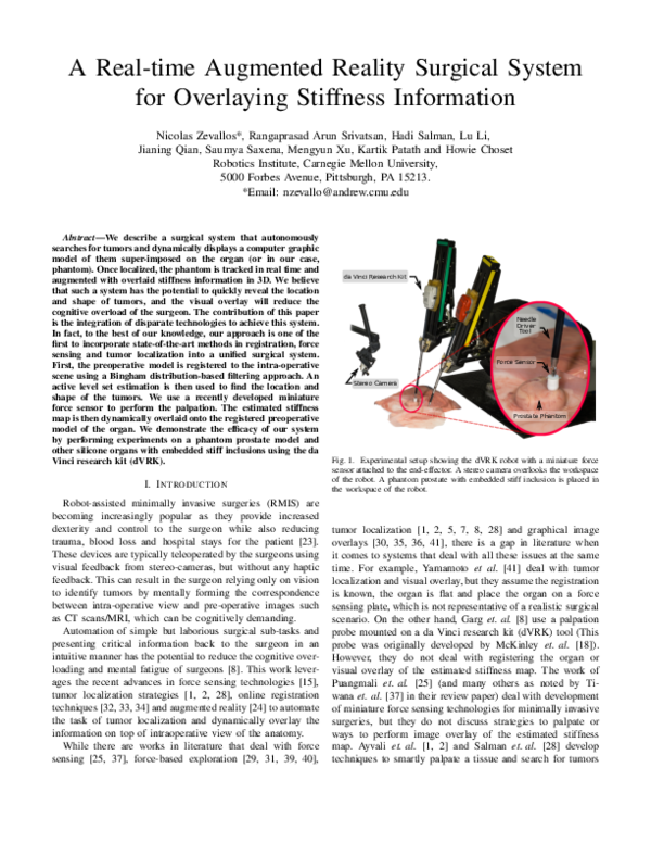 (PDF) A Real-time Augmented Reality Surgical System for Overlaying ...