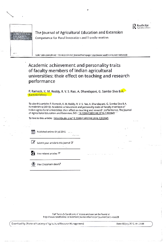 (PDF) Academic achievement and personality traits of faculty members of ...
