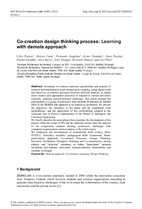 (PDF) Design Thinking in Education via DEMOLA Approach