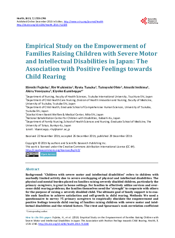(PDF) Empirical Study on the Empowerment of Families Raising Children ...