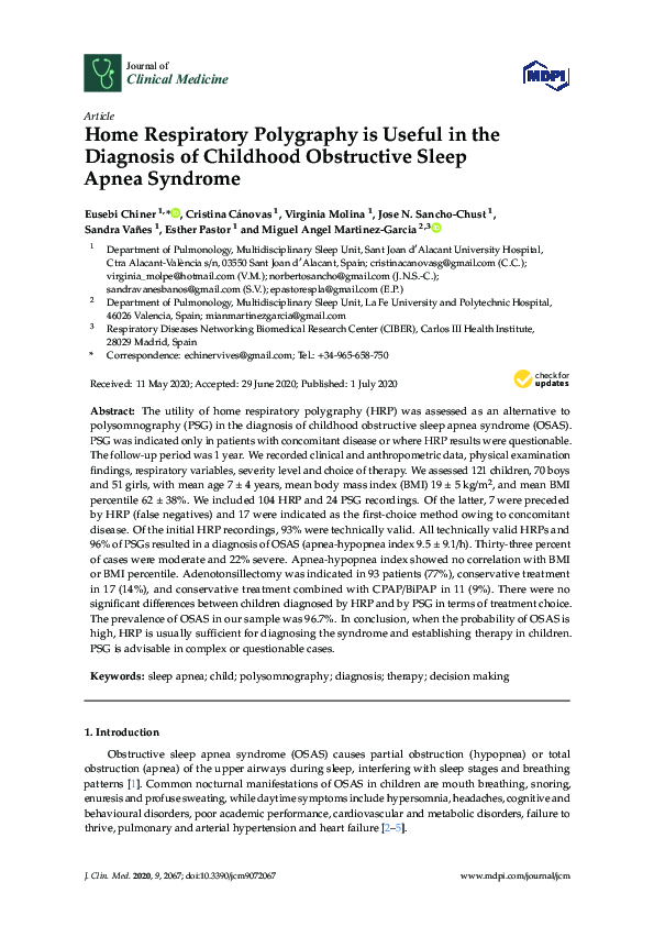 (PDF) Home Respiratory Polygraphy is Useful in the Diagnosis of ...