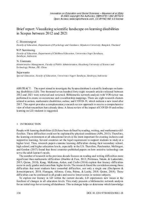 (PDF) Brief report: Visualizing scientific landscape on learning ...