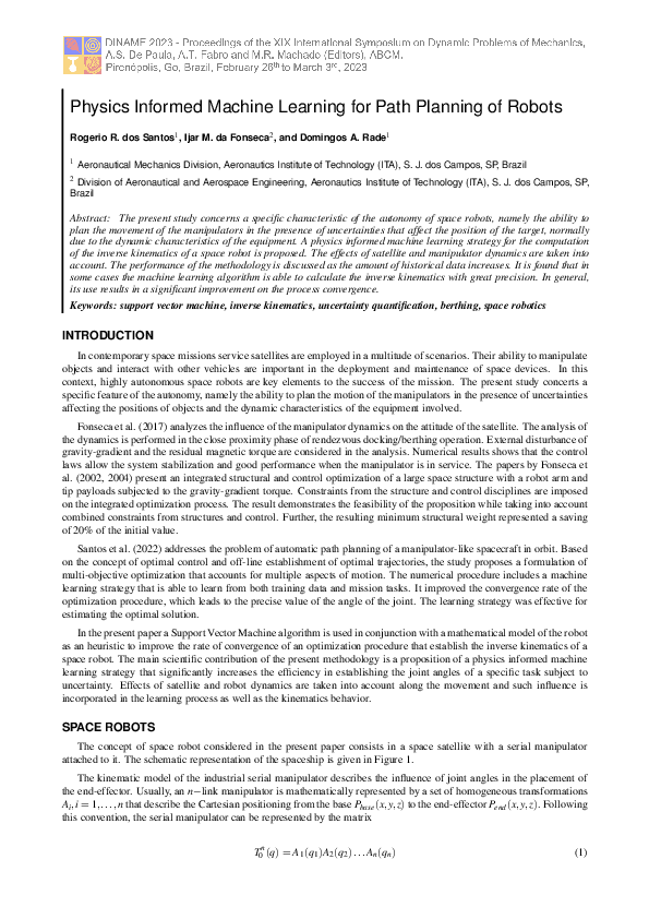 (PDF) A machine learning strategy for optimal path planning of space ...