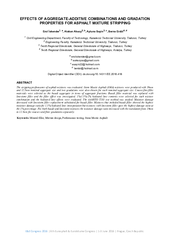 (PDF) Effects of Aggregate-Additive Combinations and Gradation ...