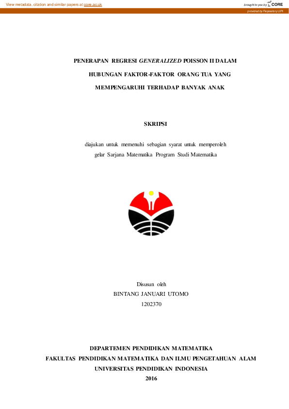 (PDF) Penerapan Regresi Generalized Poisson II Dalam Hubungan Faktor ...