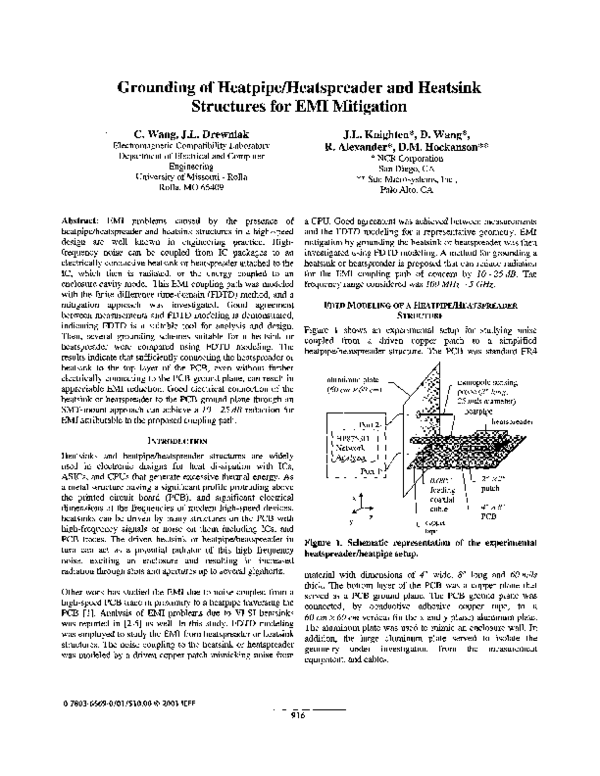(PDF) Grounding of heatpipe/heatspreader and heatsink structures for