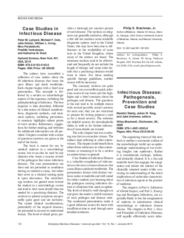 (PDF) Case Studies in Infectious Disease