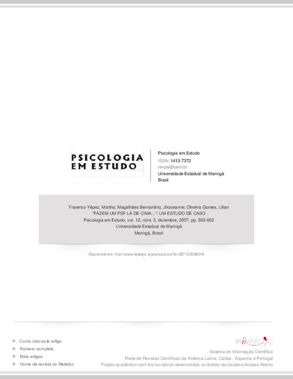 (PDF) Fazem um PSF lá de cima: um estudo de caso
