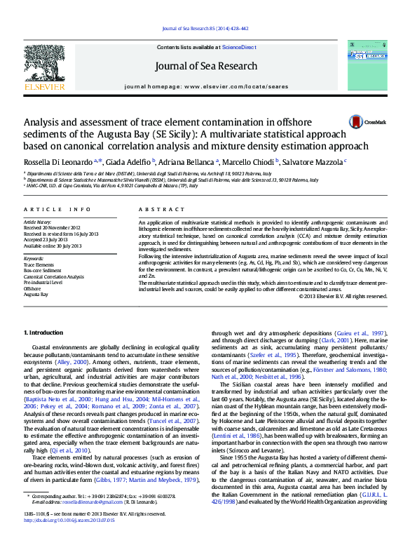 (PDF) Analysis and assessment of trace element contamination in ...
