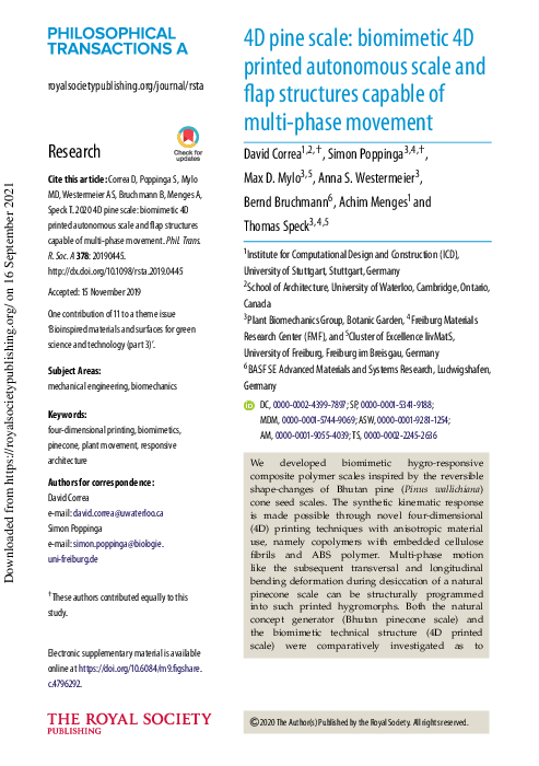 (PDF) 4D pine scale: biomimetic 4D printed autonomous scale and flap ...