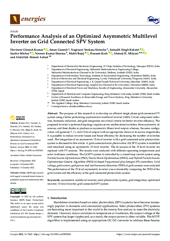(PDF) Performance Analysis of an Optimized Asymmetric Multilevel ...