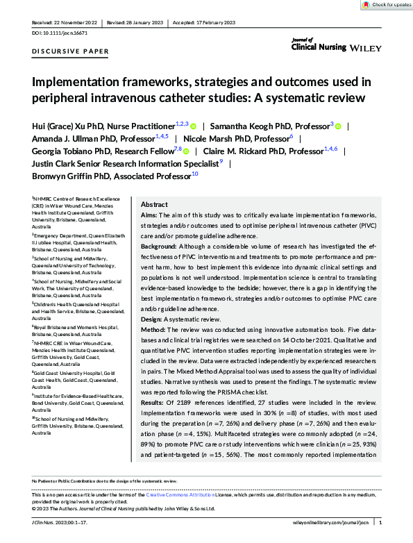(PDF) Implementation frameworks, strategies and outcomes used in ...