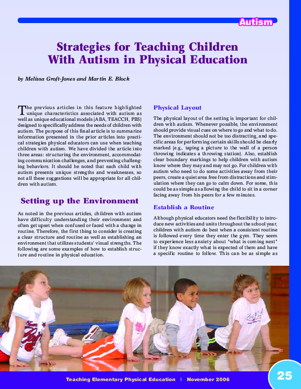 Strategies For Teaching Children With Autism