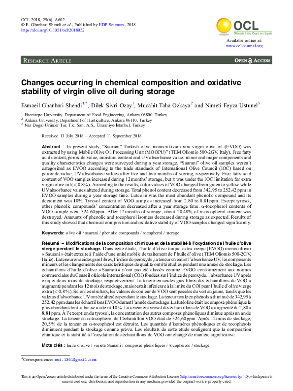 (PDF) Changes occurring in chemical composition and oxidative stability ...