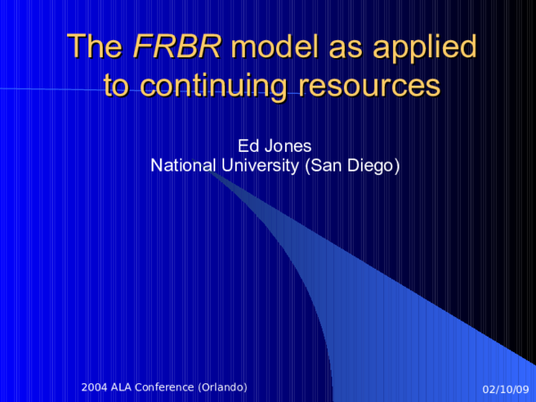 Frbr-Library Reference Model – FRBR-Library Reference Model – LECAGR