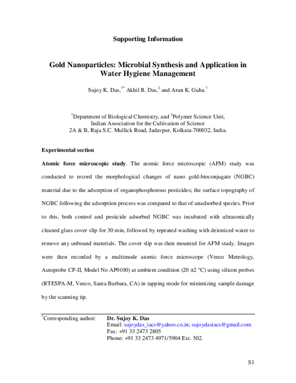 (PDF) Gold Nanoparticles: Microbial Synthesis and Application in Water ...