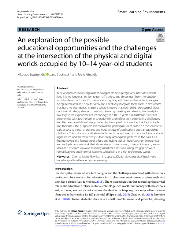 (PDF) An exploration of the possible educational opportunities and the ...