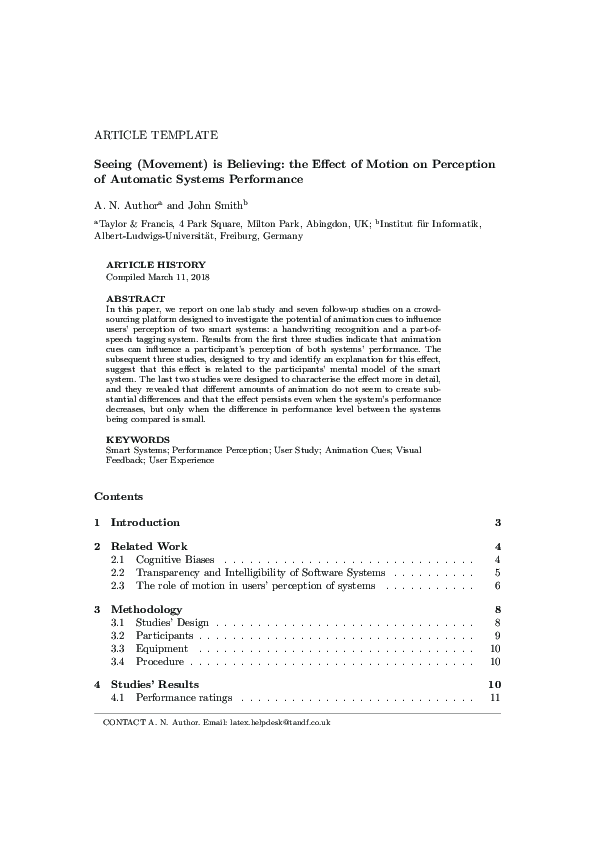 (PDF) Seeing (Movement) is Believing: The Effect of Motion on ...