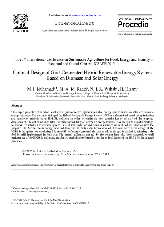 (PDF) Optimal Design of Grid-Connected Hybrid Renewable Energy System ...
