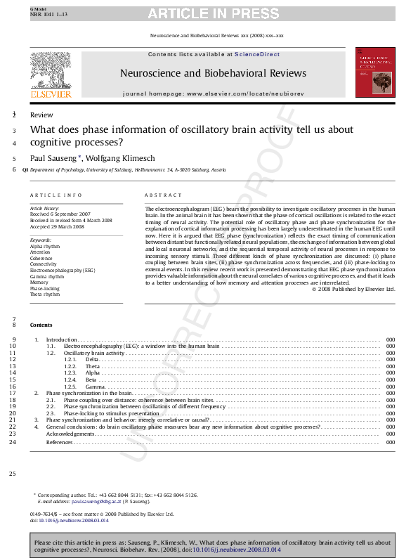 (PDF) What does phase information of oscillatory brain activity tell us ...
