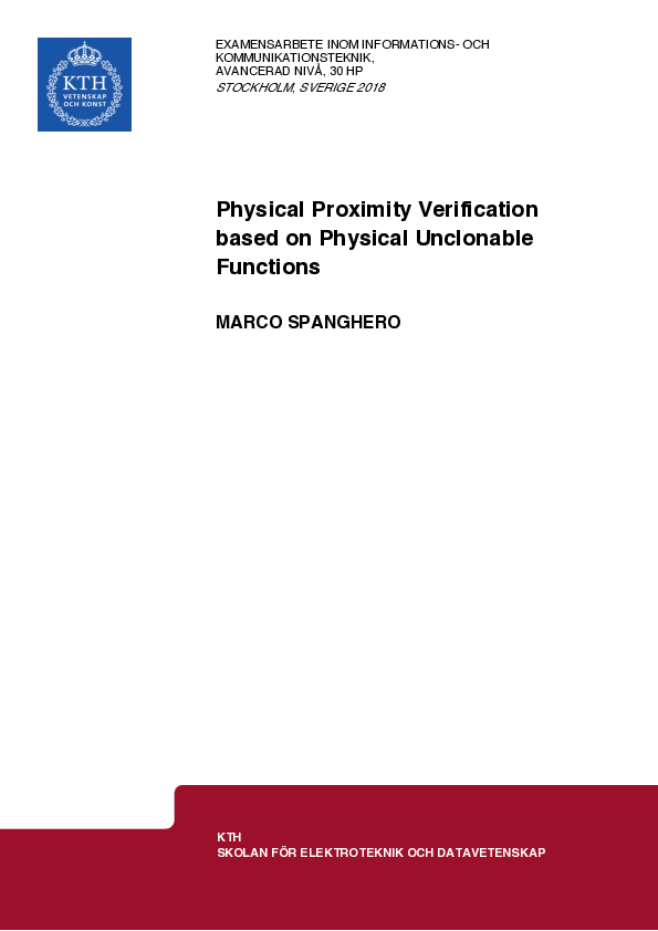 (PDF) Physical Proximity Verification based on Physical Unclonable ...