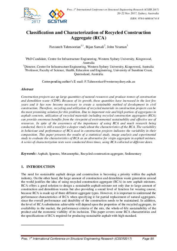 (PDF) Classification and Characterization of Recycled Construction ...