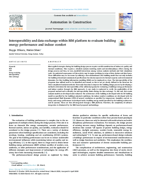 (PDF) Interoperability and data exchange within BIM platform to ...