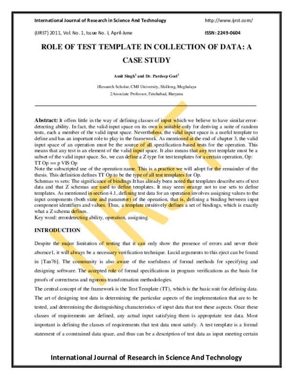 (PDF) International Journal of Research in Science And Technology ROLE ...