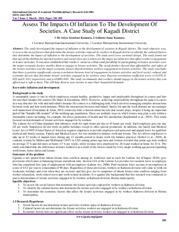 (PDF) Assess The Impacts Of Inflation To The Development Of Societies ...