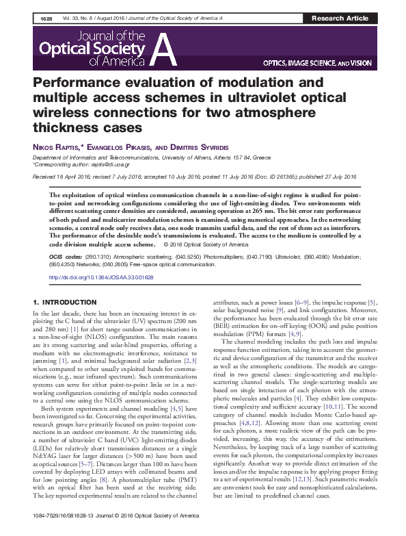 (PDF) Performance evaluation of modulation and multiple access schemes ...