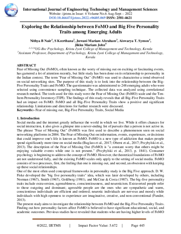 Many faces of FoMO: A qualitative in-depth investigation of context ...