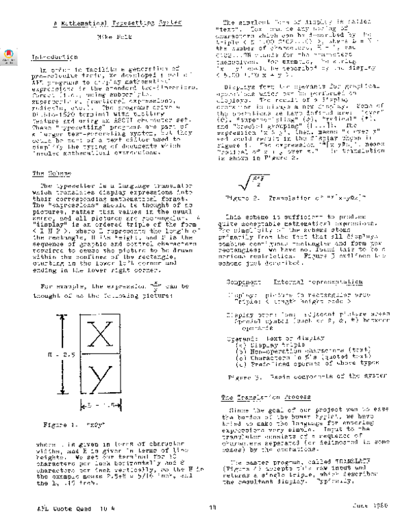 (PDF) A Mathematical Typesetting System | Mike Folk - Academia.edu