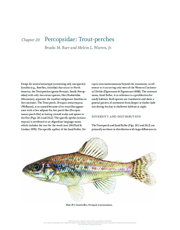 (PDF) Chapter 20 Percopsidae : Trout-perches