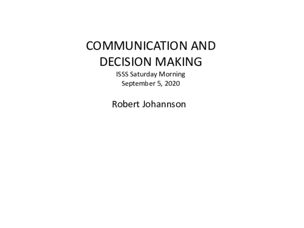 (PDF) Communication & Decision Making