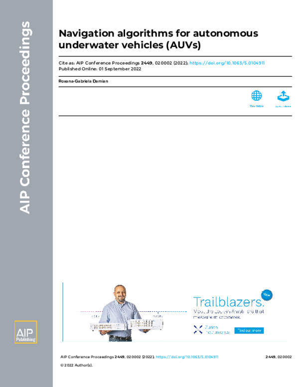 (PDF) Navigation algorithms for autonomous underwater vehicles (AUVs)