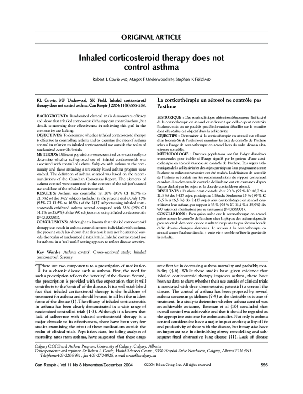 (PDF) Inhaled corticosteroid therapy does not control asthma Margot