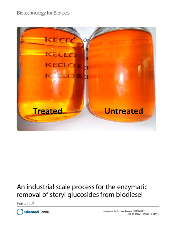 (PDF) An industrial scale process for the enzymatic removal of steryl ...