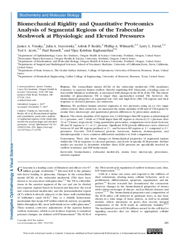 (PDF) Biomechanical Rigidity and Quantitative Proteomics Analysis of ...