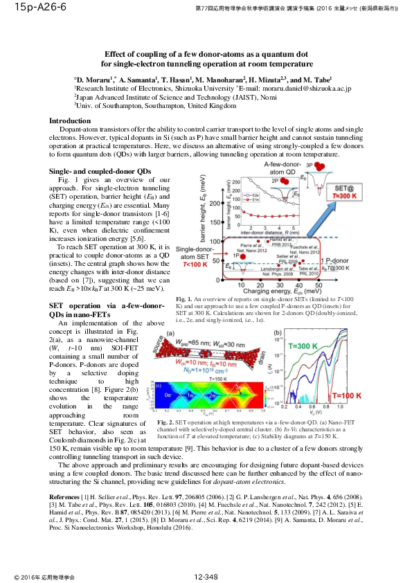 (PDF) Effect of coupling of a few donor-atoms as a quantum dot for ...